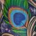 Tattoos - Aries symbol, peacock feather and outer space  - 65075